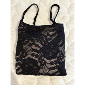 Express Black Lace Best Loved Cami Tank‎ Women's Size Medium Glam Casual Y2K